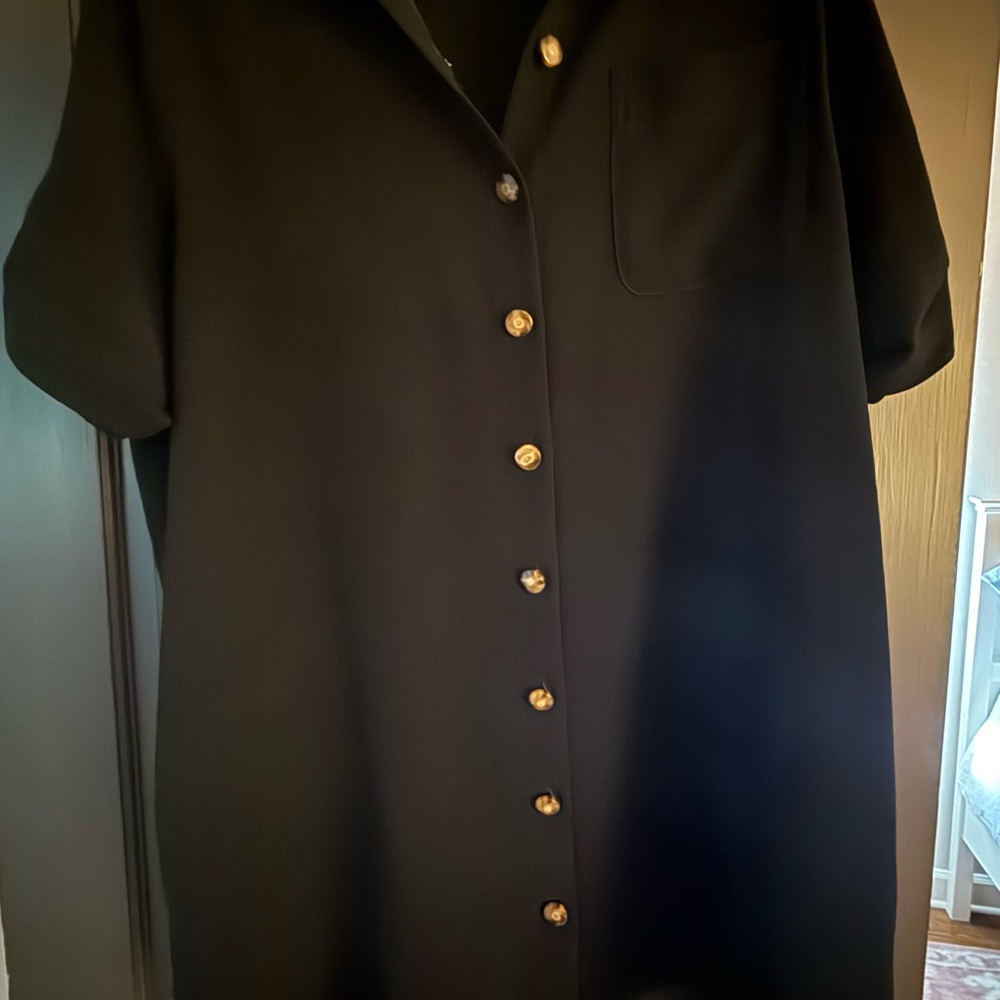 Sezane Black Button-Up Dress - Sofia dress